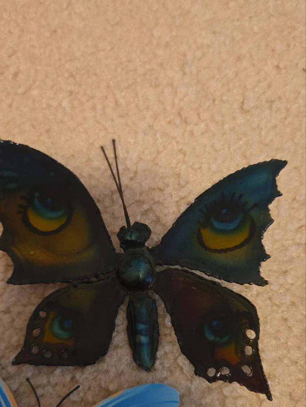 Blue Butterfly Wall Decor Set - Decorative Home Wall Art